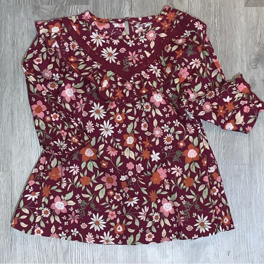 Okie Dokie Toddler Girls Long Sleeve Ruffled
Sleeve Shift Dress Size 18 M